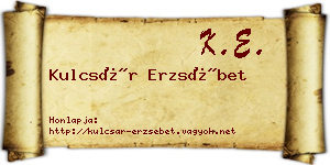 Kulcsár Erzsébet névjegykártya